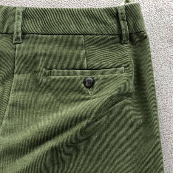 Izod Jeans Women Corduroy Pants Size 2 Stretch Straight Leg Green Casual Classic - Picture 9 of 11